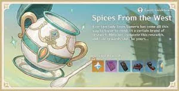 Get all Spices from the West dish recipes in Genshin Impact