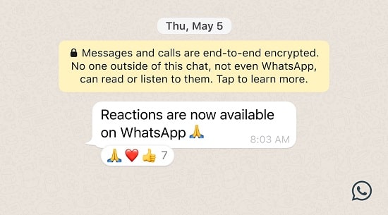 WhatsApp introduces emoji reactions and larger groups