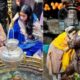 Bollywood actress Sara Ali Khan visits a Shiv temple in Ayodhya after the blessing of Ramlala